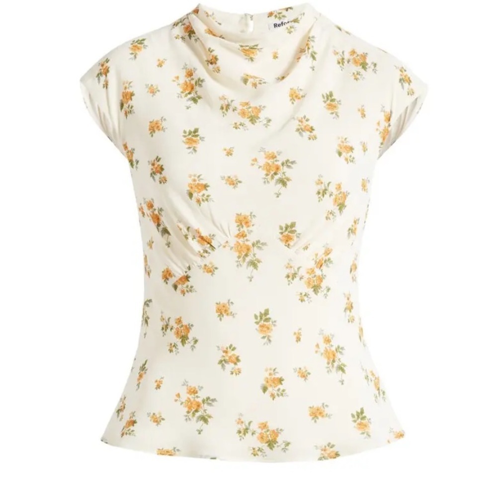 REFORMATION
Bettie Floral Print Mock Neck Top - Picture 9 of 9